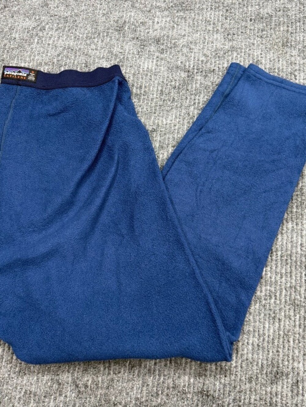Vintage Patagonia Capilene Thermal Base Layer Long Johns Pants Mens M Blue USA